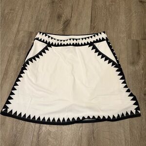 Chic Black and White Women's A-Line Skirt